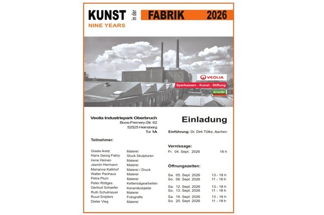 Einladung Kunst in der Fabrik
